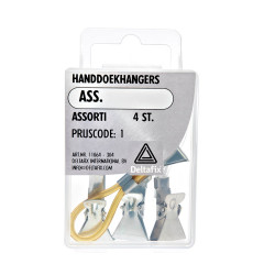 HANDDOEKHANGERS ASSORTI ASS 4 ST