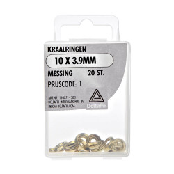 KRAALRINGEN MESSING 11X3.5MM 20 ST