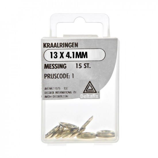 KRAALRINGEN MESSING 13X4.8MM 15 ST