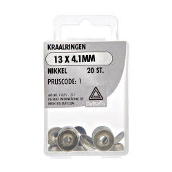 KRAALRINGEN NIKKEL 13X4.8MM 20 ST