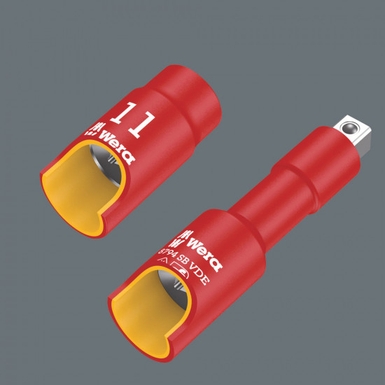 8790 B VDE ZYKLOP DOPPEN, GEISOLEERD, VOORZIEN VAN 3/8" AANDRIJVING, 9 X 46 MM