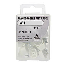 PLANKDRAGER MET NAGEL WIT 8 MM 24ST