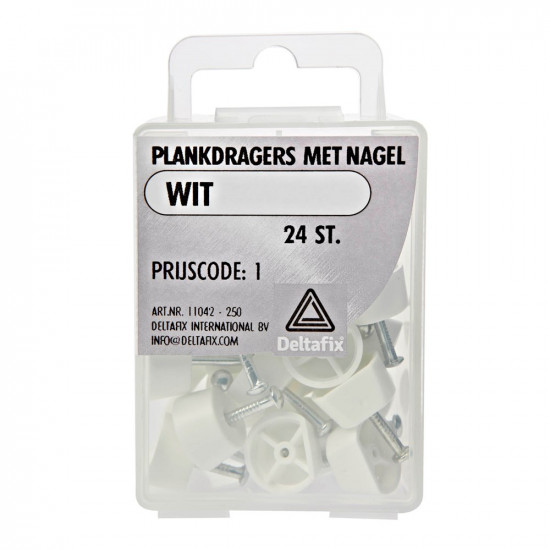 PLANKDRAGER MET NAGEL WIT 8 MM 24ST