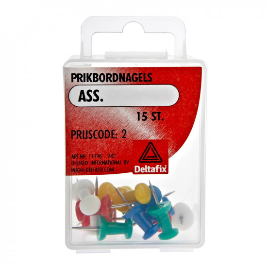 PRIKBORDNAGEL ZWART ASS. 15ST