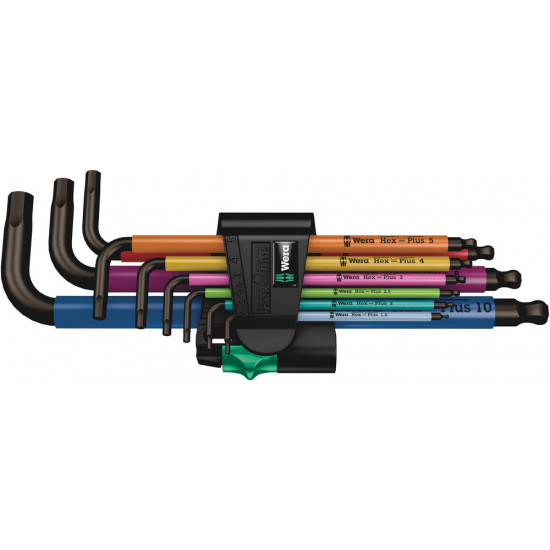 950/9 HEX-PLUS MULTICOLOUR 1 STIFTSLEUTELSET, METRISCH, BLACKLASER, 9-DELIG