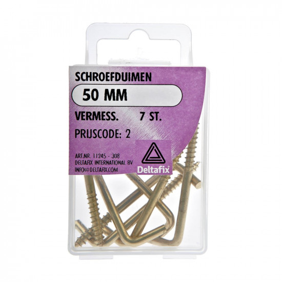 SCHROEFDUIMSTANDAARD VERMESSINGD 50 MM 7ST