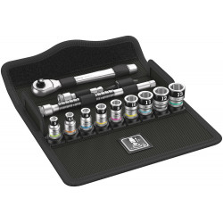 8100 SA 12 HF ZYKLOP METAL-RATELSET, OMSCHAKELPAL, 1/4"-AANDRIJVING, METRISCH, 13-DELIG