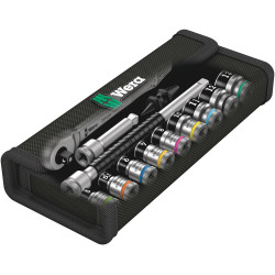 8100 SA 12 HF ZYKLOP METAL-RATELSET, OMSCHAKELPAL, 1/4"-AANDRIJVING, METRISCH, 13-DELIG
