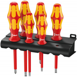 160 I/6 SCHROEVENDRAAIERSET KRAFTFORM PLUS SERIE 100 + HOUDER, 6-DELIG