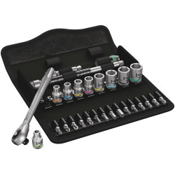 8100 SA 7 ZYKLOP METAL-RATELSET DOORSTEEKVIERKANT, 1/4"-AANDRIJVING, METRISCH, 28-DELIG