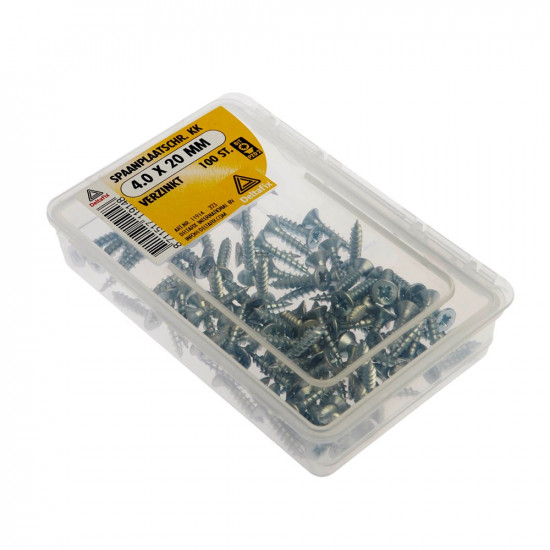 SPAANPLAATSCHROEF PK KK VZ 4.0 X 20 MM 100ST