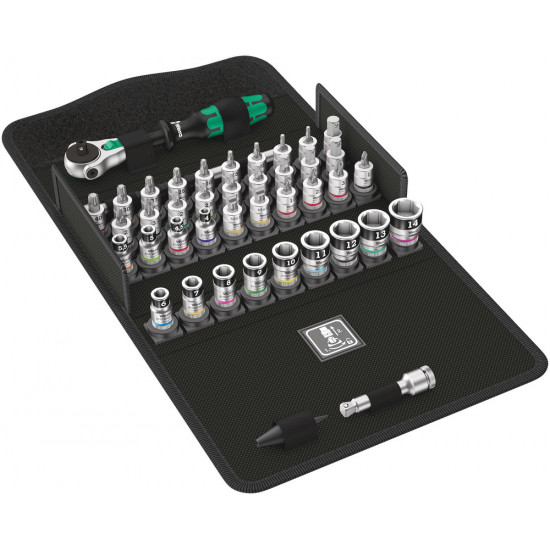 8100 SA ALL-IN ZYKLOP SPEED-RATELSET, 1/4"-AANDRIJVING, MET VASTHOUDFUNCTIE, METRISCH, 42-DELIG