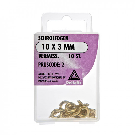 SCHROEFOOGSTANDAARD VERMESSINGD 10 X 3 MM 10ST