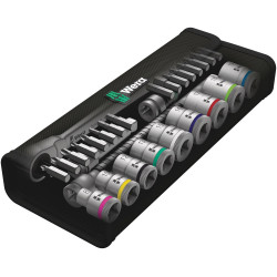 8100 SB 7 ZYKLOP METAL-RATELSET DOORSTEEKVIERKANT, 3/8"-AANDRIJVING, METRISCH, 29-DELIG
