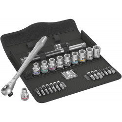 8100 SC 10 ZYKLOP METAL-RATELSET DOORSTEEKVIERKANT, 1/2"-AANDRIJVING, INCH, 28-DELIG