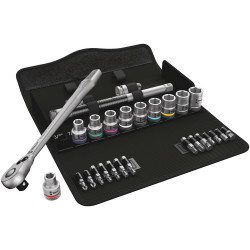 8100 SC 11 ZYKLOP METAL-RATELSET, OMSCHAKELPAL, 1/2"-AANDRIJVING, INCH, 28-DELIG