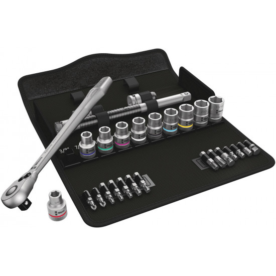 8100 SC 11 ZYKLOP METAL-RATELSET, OMSCHAKELPAL, 1/2"-AANDRIJVING, INCH, 28-DELIG