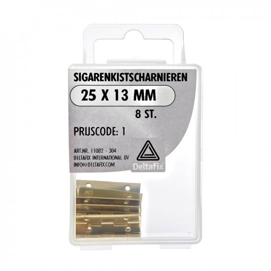 SCHARNIER VOOR SIGARENKIST 25 X 13 MM 8ST
