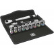 8100 SB HF 1 ZYKLOP METAL-RATELSET, OMSCHAKELPAL, 3/8"-AANDRIJVING, MET VASTHOUDFUNCTIE, METRISCH, 13-DELIG