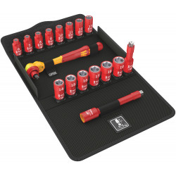 8100 SB VDE 1 ZYKLOP RATELSET, GEISOLEERD, VOORZIEN VAN OMSCHAKELPAL, 3/8" AANDRIJVING, METRISCH, 17-DELIG