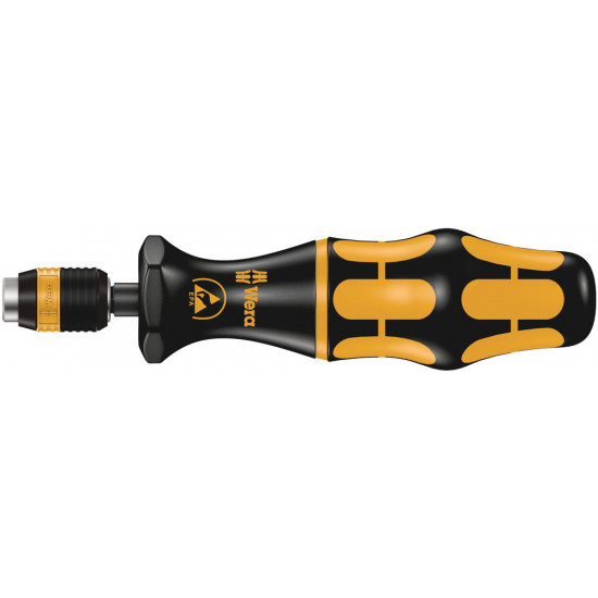 SERIE 7400 ESD KRAFTFORM DRAAIMOMENTSCHROEVENDRAAIERS, MET EEN AF FABRIEK VAST VOORINGESTELDE MEETWAARDE (0,1-1,5 NM) EN RAPIDAPTOR SNELWISSELHOUDER, HANDGREEPMAAT 89 MM, 7452 ESD X 0,9 NM X 0,9-1,5 NM