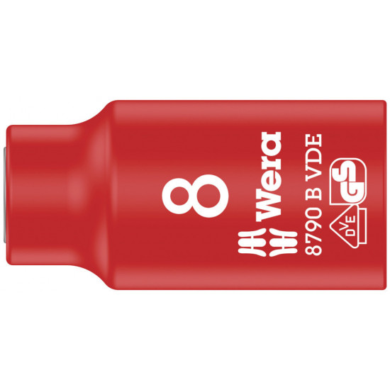 8790 B VDE ZYKLOP DOPPEN, GEISOLEERD, VOORZIEN VAN 3/8" AANDRIJVING, 8 X 46 MM