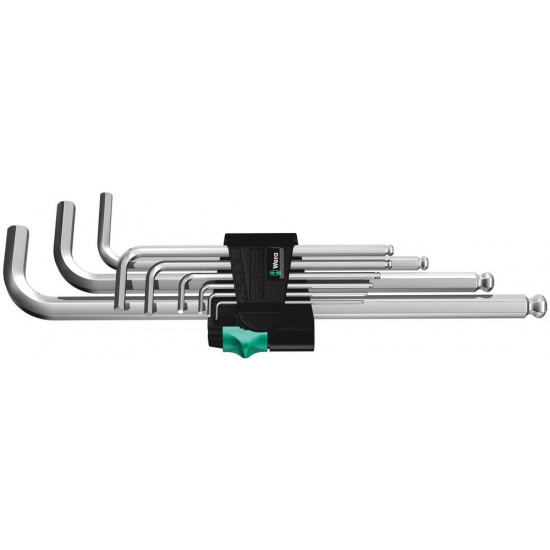950/9 HEX-PLUS 1 STIFTSLEUTELSET, METRISCH, VERCHROOMD, 9-DELIG