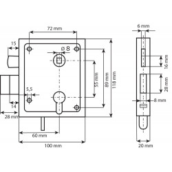 UKS PZ 55/65B / POORTSLOT 55/65 PZ