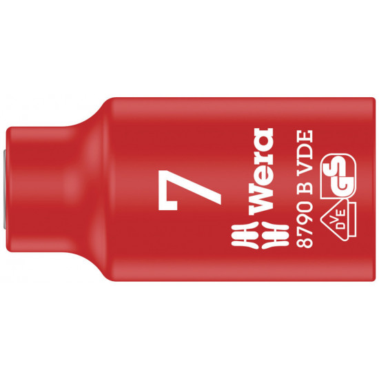 8790 B VDE ZYKLOP DOPPEN, GEISOLEERD, VOORZIEN VAN 3/8" AANDRIJVING, 7 X 46 MM