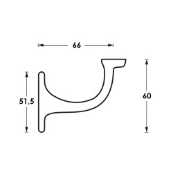 INTERSTEEL LEUNINGHOUDER VLAK ZADEL CHROOM