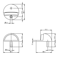 INTERSTEEL DEURSTOP BOLROND CHROOM