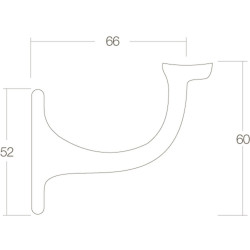 INTERSTEEL LEUNINGHOUDER OPSCHROEVEND HOL CHROOM