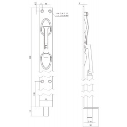 INTERSTEEL KANTSCHUIF 300 MM RVS GEBORSTELD