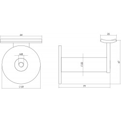 INTERSTEEL LEUNINGHOUDER ZWAAR MET HOL ZADEL RVS GEBORSTELD