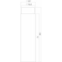 INTERSTEEL DEURSTOP WANDMONTAGE 22X80MM RVS GEBORSTELD