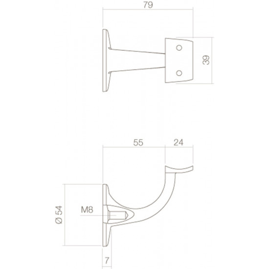 INTERSTEEL LEUNINGHOUDER HOL ZADEL OPSCHROEVEND RVS GEBORSTELD