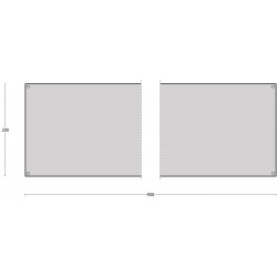 INTERSTEEL DEURPLAAT 200 X 900 MM RVS GEBORSTELD