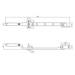 INTERSTEEL RAAMUITZETTER TON MET STELPENNEN NIKKEL / EBBENHOUT