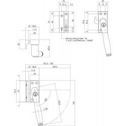 INTERSTEEL RAAMSLUITING AFSLUITBAAR SKG* RECHTS NIKKEL TON 222/EBBENHO