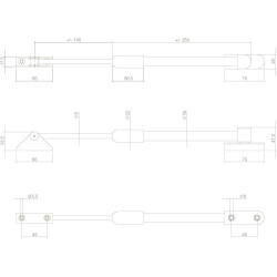 INTERSTEEL TELE-UITZETTER BUITENDRAAIEND EXTRA MIDDEL GRIJS