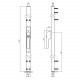 INTERSTEEL RAAMESPAGNOLET AFSLUITBAAR RECHTS 1500MM MET UITWISSELBARE