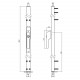 INTERSTEEL RAAMESPAGNOLET AFSLUITBAAR RECHTS 1800MM MET UITWISSELBARE