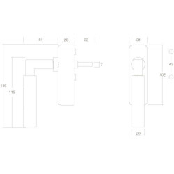 INTERSTEEL RAAMKRUK BAU-STIL AFSLUITBAAR CHROOM