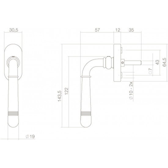 INTERSTEEL RAAMKRUK EMILY CHROOM