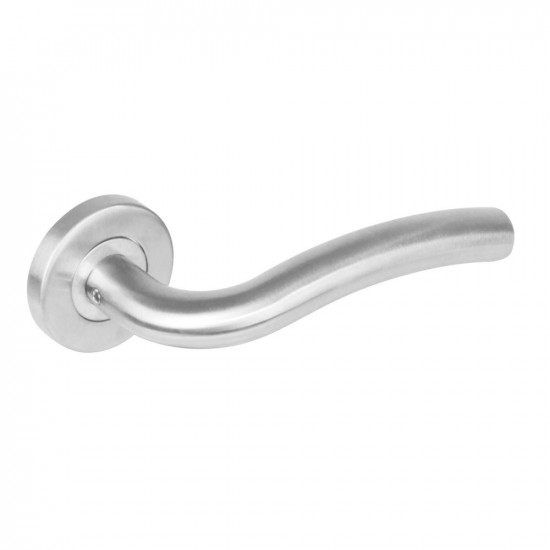 INTERSTEEL DEURKRUK LISA OP ROZET MET 7 MM NOK RVS GEBORSTELD
