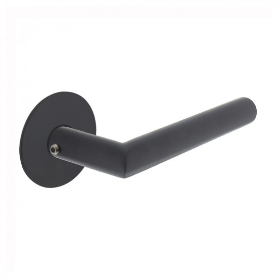INTERSTEEL DEURKRUK JURA MET ZELFKLEVEND ROZET MAT ZWART