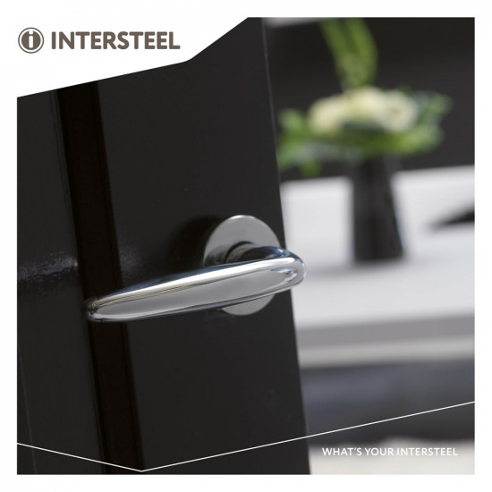 INTERSTEEL DEURKRUK SIGAAR OP ROZET CHROOM