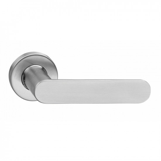 INTERSTEEL DEURKRUK MASSIEF STRAK-ELEGANT GEVEERD OP ROZET ø˜53X10 MET
