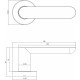 INTERSTEEL DEURKRUK MASSIEF STRAK-ELEGANT GEVEERD OP ROZET ø˜53X10 MET