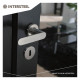 INTERSTEEL DEURKRUK MASSIEF STRAK-ELEGANT GEVEERD OP ROZET ø˜53X10 MET